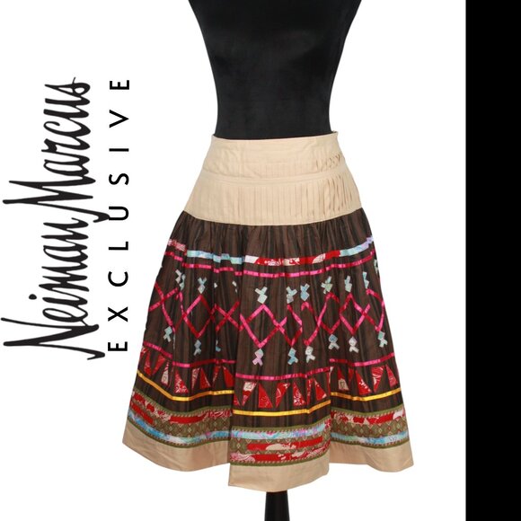Neiman Marcus Exclusive Colorful Skirt Size 4 - Picture 1 of 6